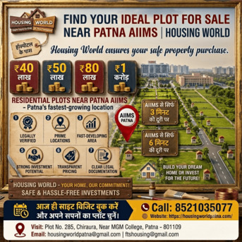 Mumbai, Residential Plots, Premium Residential Plots Near AIIMS, Patna | Best Investment | Housing World