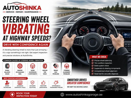 Dubai, Automotive, Steering Wheel Vibrating At Highway Speeds? Drive With Confidence Again