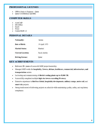 Madinah, Job Seekers, MEP Manager