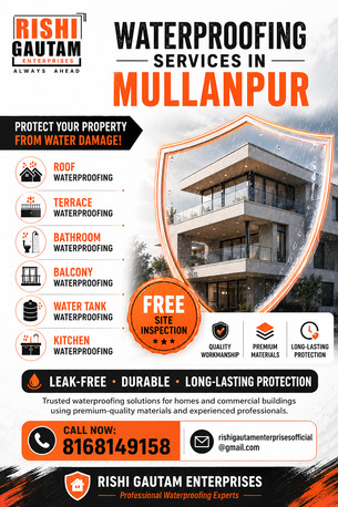 Mumbai, Construction, Waterproofing Services In Mullanpur | Rishi Gautam