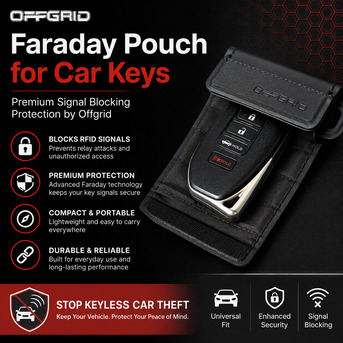 New York, Electronics, Faraday Pouch For Car Keys &ndash; Premium Signal Blocking Protection By Offgrid