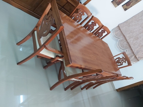 Al Mazruiyah, Furniture, SAR 1850,  Malaysian-made Dining Set With A Cabinet.