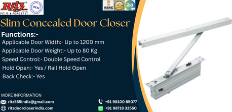 Mumbai, Heavy Equipment, Slim Concealed Door Closer