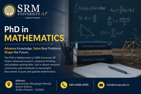 Kurnool, Education, What Are The Admission Requirements For A PhD In Mathematics At SRM University AP?