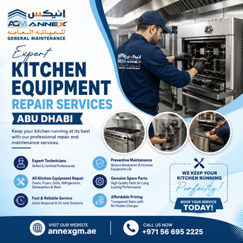 Abu Dhabi, Business, Get Commercial Kitchen Equipment Maintenance Abu Dhabi | Annex GM