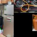 Refrigerator (fridge), Washing Machine And Gas Stove With Cylinder