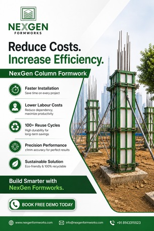 Hyderabad, Construction, Construction Companies: Cut Costs With NexGen Column Formwork