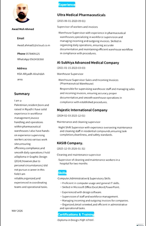 Al Malaz, Job Seekers, Looking For Work, Resident And Born In Riyadh
