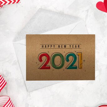 Los Angeles, Printing, Order Custom Flat Brown Kraft Greeting Cards From PrintMagic