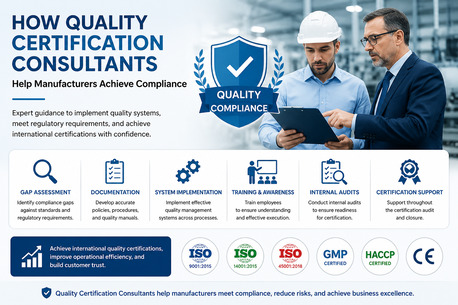 Noida, Business, How Quality Certification Consultants Help Manufacturers Achieve Compliance