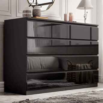 London, Furniture, GBP 149,  High Gloss Wide 8 Drawer Chest Of Drawers