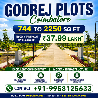 Coimbatore, Residential Plots, INR 3799000,  744 Sq. Feet,  Godrej Plots Coimbatore: Luxury Plots For Future Investments