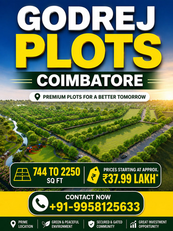 Coimbatore, Residential Plots, INR 3799000,  744 Sq. Feet,  Godrej Plots Coimbatore: Luxury Plots For Future Investments
