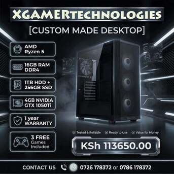Nairobi, Computers, KES 113650,  Purpose Built AMD 5600G Gaming Desktop Computer