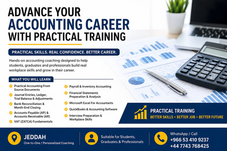 Jeddah, Lessons Offered, Practical Accounting For Jobs, Promotions & Career Growth