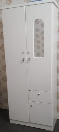Riyadh, Furniture, SAR 650,  Single Person Bed, Wardrobe And Side Table For Sale