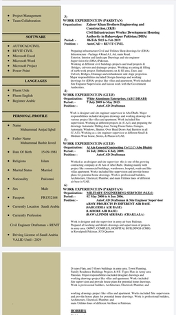 Riyadh, Job Seekers, AutoCAD Draftman Engineer Civil