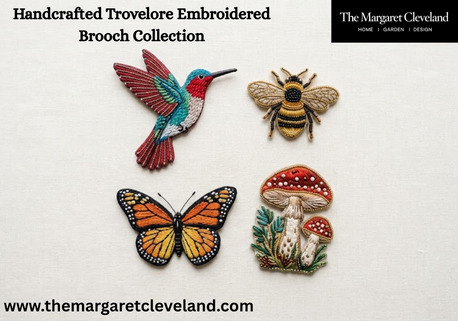 New York, Farm & Garden, Shop Handcrafted Trovelore Embroidered Brooches & Accessories