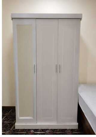 Khobar, Furniture, SAR 630,  Premium White Bedroom Furniture Set | Bed + Wardrobe + Dressing Table + Bedside Table
