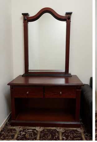 Khobar, Furniture, SAR 650,  Premium Brown Bedroom Furniture Set | Bed + Wardrobe + Bedside Table