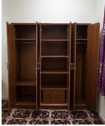 Khobar, Furniture, SAR 650,  Premium Brown Bedroom Furniture Set | Bed + Wardrobe + Bedside Table