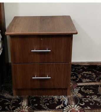 Khobar, Furniture, SAR 650,  Premium Brown Bedroom Furniture Set | Bed + Wardrobe + Bedside Table