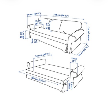 Olaya, Furniture, SAR 1750,  Ikea Sofa Bed