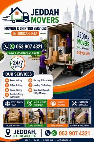 Jeddah, Labor/Moving, PROFESSIONAL PACKER AND MOVER FOR HOUSE OFFICE MOVING AND LUGGAGE TRANSFER 0539074321