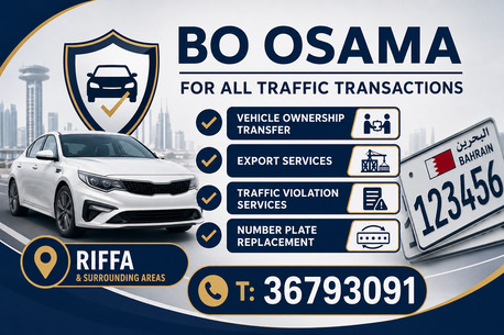 Riffa, Automotive, BO OSAMA FOR ALL TRAFFIC TRANSACTIONS
