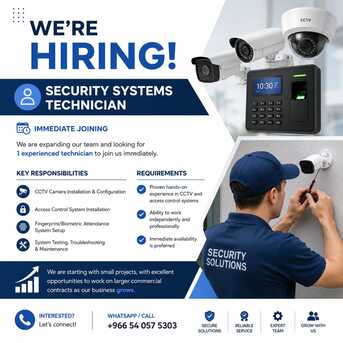 Buraidah, Jobs, CCTV INSTALLER