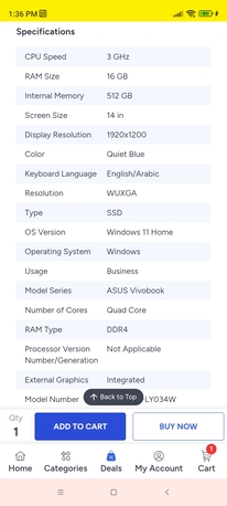Riyadh, Computers, SAR 2490,  Asus Vivobook 14 Laptop 2months Old