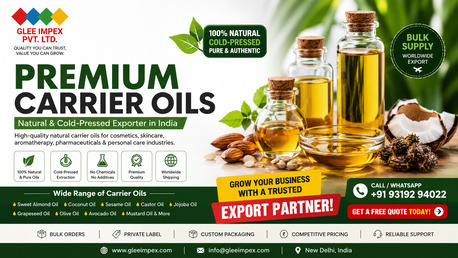 New Delhi, Business Partners, Premium Carrier Oils - Natural & Cold-Pressed Exporter In India