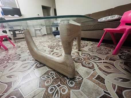 Thuqbah, Furniture, SAR 100,  Glasstop Teapoy