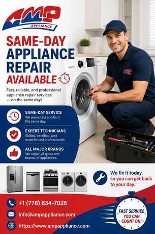 Surrey, Appliance Repair, Same-Day Appliance Repair Available