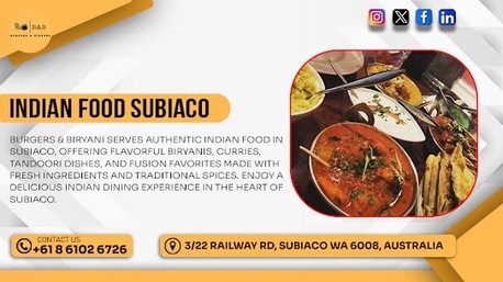 Perth, Food, AUD 10100,  Authentic Indian Food Subiaco | Burgers & Biryani