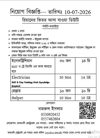 Hara, Jobs, Electrician