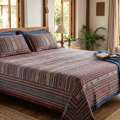 INR 1499,  Handloom Cotton Bedsheet King Size Pure Cotton King Bedsheets | Theindiglobal