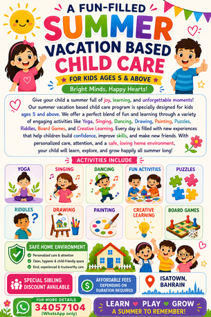 Manama, Daycare, Summer Vacation Child Care