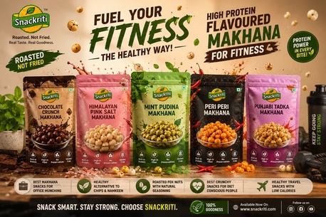 Mumbai, Food, INR 100,  High Protein Flavoured Makhana For Fitness &ndash; Healthy, Crunchy & Delicious Snack By Snackri
