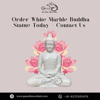 Jaipur, Furniture, INR 60000,  Order White Marble Buddha Statue Today &ndash; Contact Us