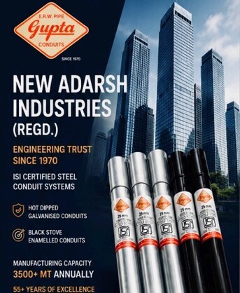 Mumbai, Materials, Download Gupta Pipes Brochure | ISI Certified GI & MS Conduit Pipes | New Adarsh Industrie