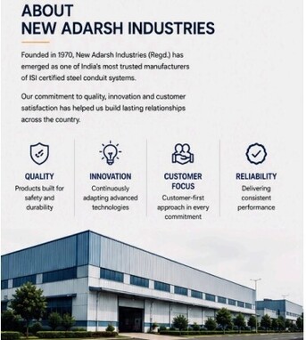 Mumbai, Materials, Download Gupta Pipes Brochure | ISI Certified GI & MS Conduit Pipes | New Adarsh Industrie