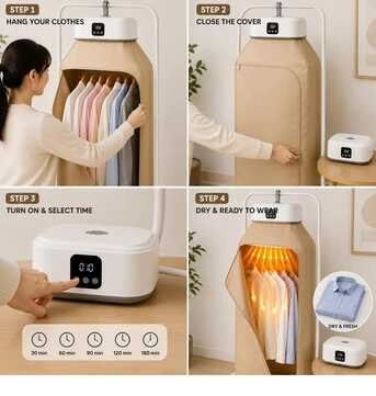 Mumbai, Appliances, INR 1799,  Electric Fast-Drying Machine With Adjustable Timer & Hassle-Free Setup Low Noise, Energy S