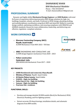 Riyadh, Job Seekers, BIM MODELER