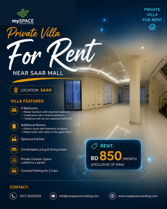Saar, Villas, BHD 850,  Furnished,  4BR Private Villa For Rent Near Saar Mall | Spacious Family Home