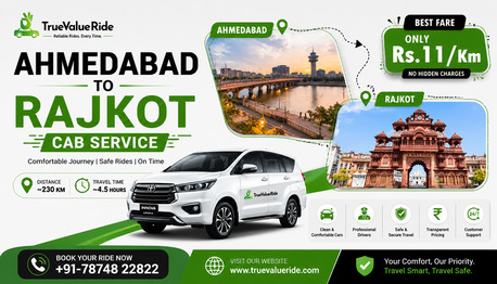 Ahmedabad, Travel, Book Ahmedabad To Rajkot Cab With True Value Ride