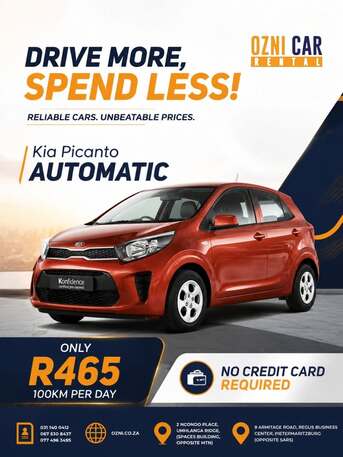 Durban, Automotive, Affordable Car Rental In Umhlanga Durban &ndash; Reliable, Flexible, And Budget-Friendly Vehicle