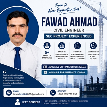 Riyadh, Job Seekers, Civil Site Engineer / Civil Supervisor  On Transfer Base