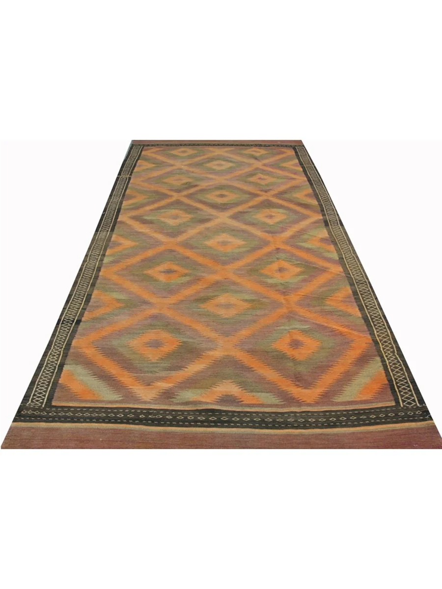 New York, Furniture, USD 890,  5x12 Orange Old Persian Kilim Runner Rug In DFW TX