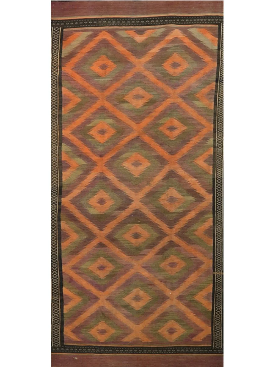 New York, Furniture, USD 890,  5x12 Orange Old Persian Kilim Runner Rug In DFW TX